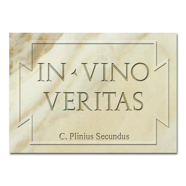 In vino veritas - Aufkleber-Postkarte