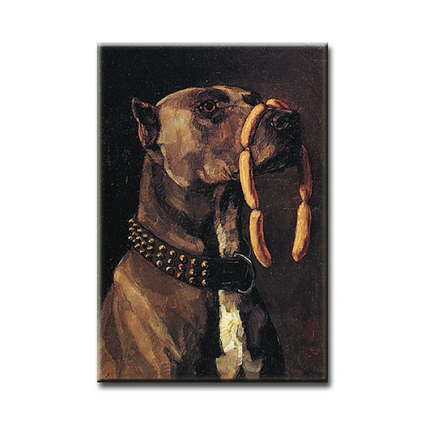 Magnet - Trübner, Dogge mit Würsten (Ave Caesar...)