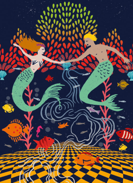 MinaLima, Mermaid Ballroom - Doppelkarte