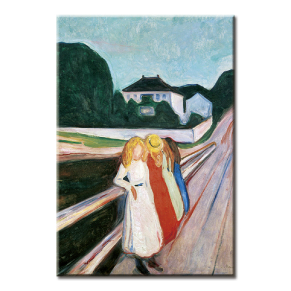 Munch, Vier Mädchen auf der Brücke (Detail)