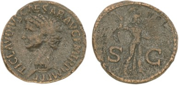 As des Claudius - Münzreplik