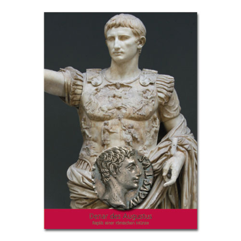 Denar des Augustus - Münzheftchen
