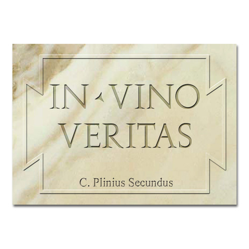In vino veritas - Aufkleber-Postkarte