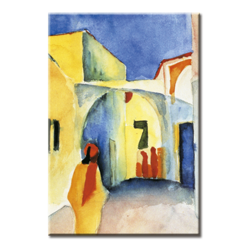 Magnet - Macke, Blick in eine Gasse