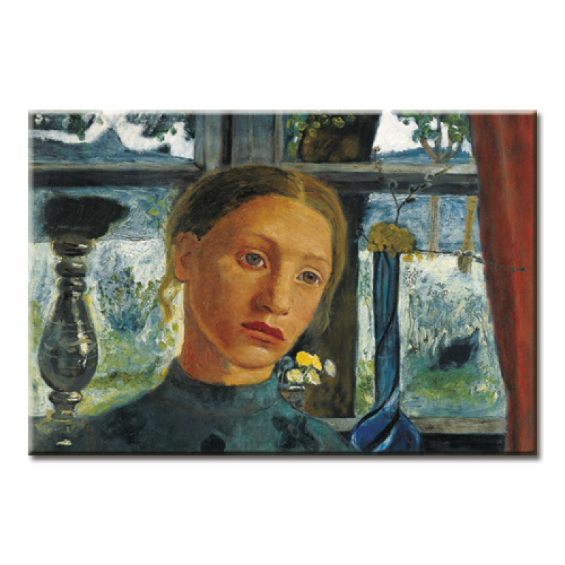 Magnet - Modersohn-Becker, Mädchenkopf vor einem Fenster