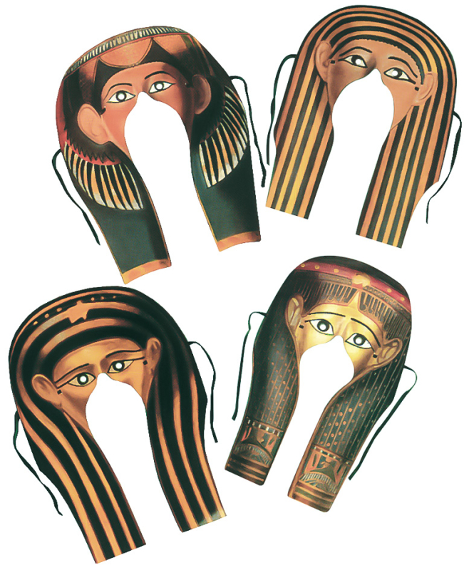 Ägyptische Mumien" - Maskenset