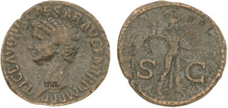 As des Claudius - Münzreplik