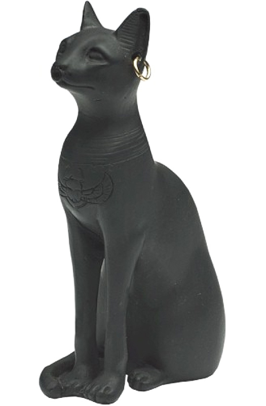 Ägyptische Katze groß mit Ohrring