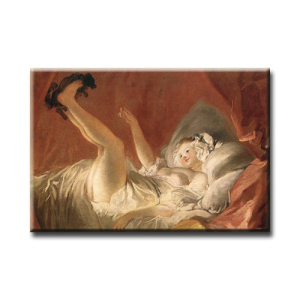 magnet fragonard, funges mädchen mit hund