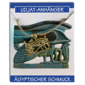 Udjat-Anhänger, vergoldet
