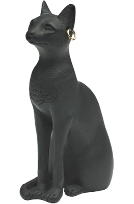 Ägyptische Katze groß mit Ohrring