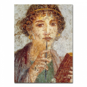 Sappho, Fresko aus Pompeji - Notizheft